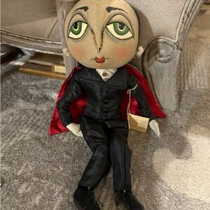 Vampire Doll with Red Cape